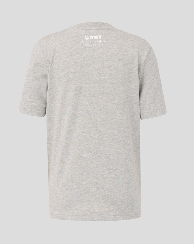 Junior Regular Fit Graphic T-Shirt – Grey Marl