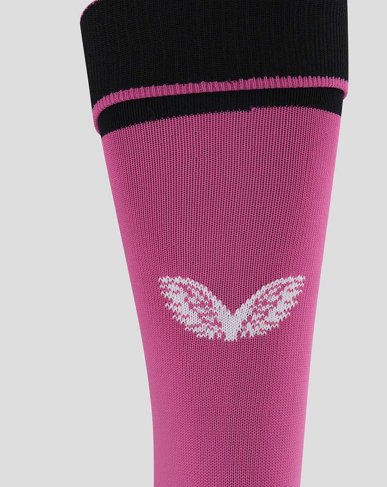 BAYER 04 GOALKEEPER AWAY SOCK - VIVID VIOLA/CAVIAR