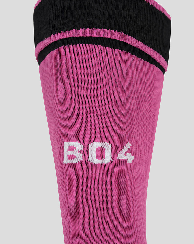BAYER 04 GOALKEEPER AWAY SOCK - VIVID VIOLA/CAVIAR