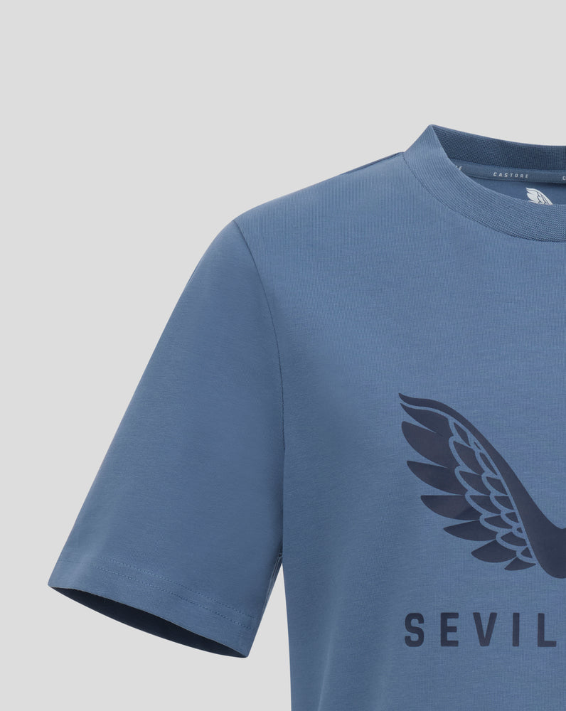 SEVILLA JUNIOR PRO SPIELER LOCK UP LOGO TEE - BLAU