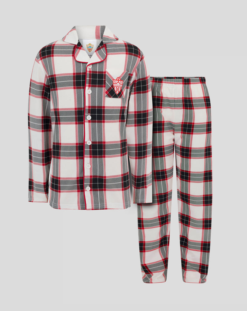 ALMERIA JUNIOR LANGES PYJAMASET – WEISS/ROT