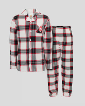 ALMERIA JUNIOR LANGES PYJAMASET – WEISS/ROT