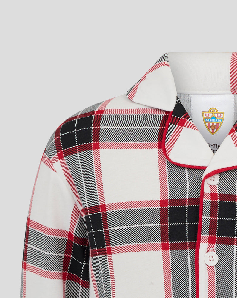 ALMERIA JUNIOR LANGES PYJAMASET – WEISS/ROT