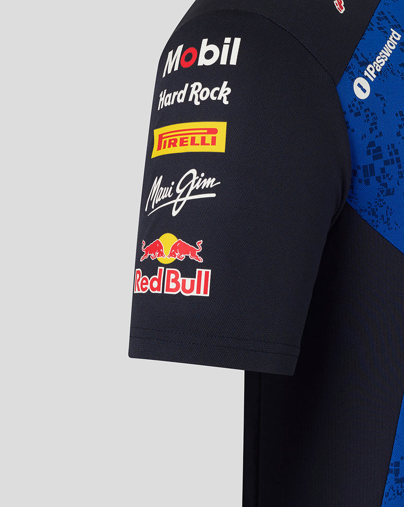 Oracle Red Bull Racing Herren Teamline Set Up T-Shirt - Night Sky / Surf The Web