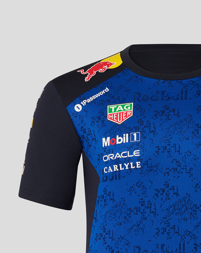 Oracle Red Bull Racing Herren Teamline Set Up T-Shirt - Night Sky / Surf The Web