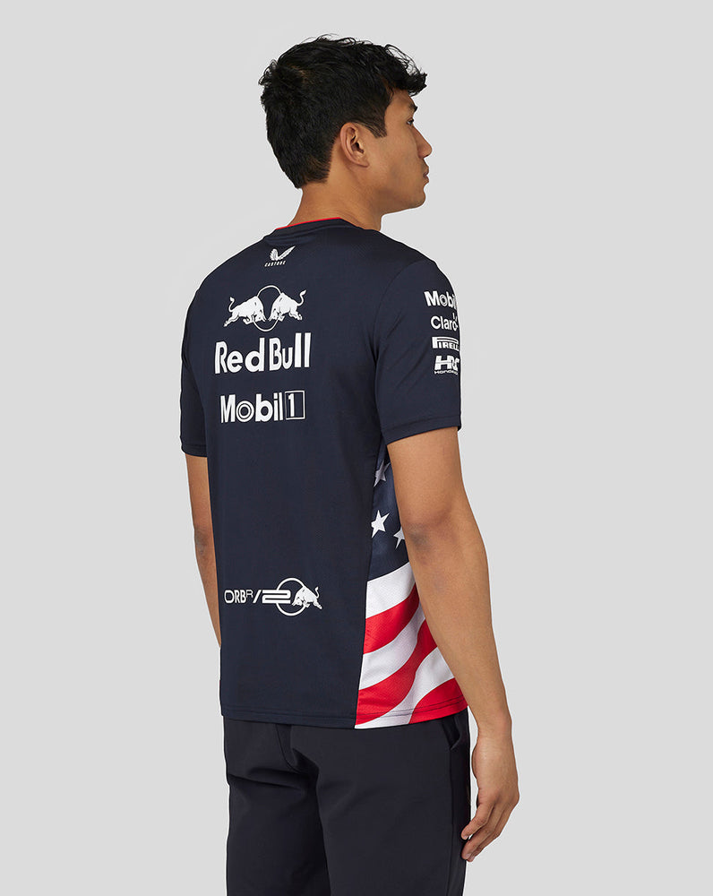 Oracle Red Bull Racing Men's Official Teamline America Race Team T-Shirt - Night Sky