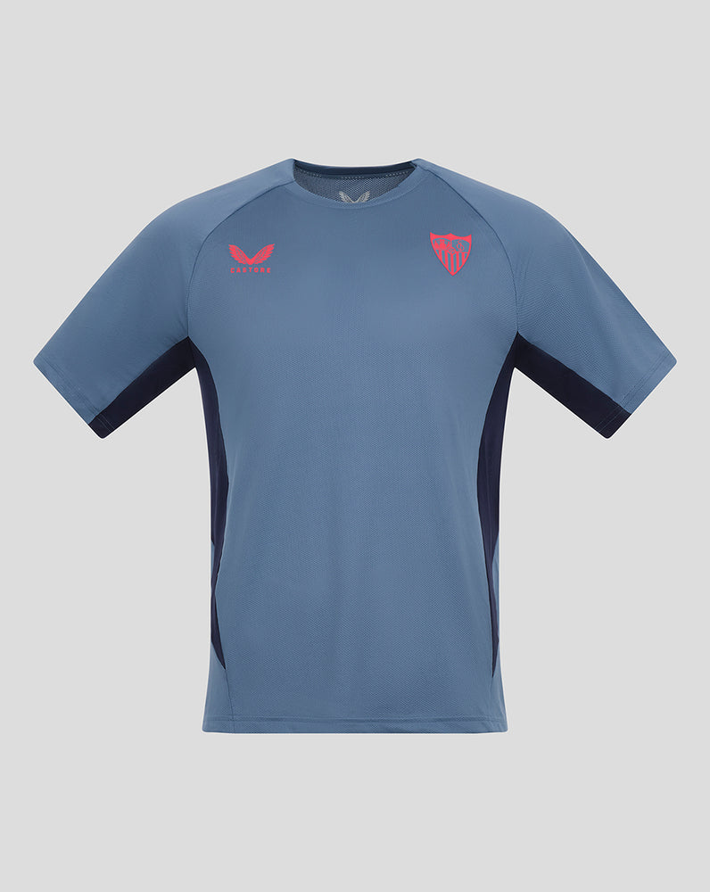 SEVILLA PRO PLAYERS TRAINING SHORT SLEEVE TEE - CORONET BLUE/PEACOAT