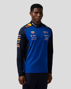 Oracle Red Bull Racing Unisex Teamline Midlayer mit Viertelreißverschluss - Night Sky / Surf The Web