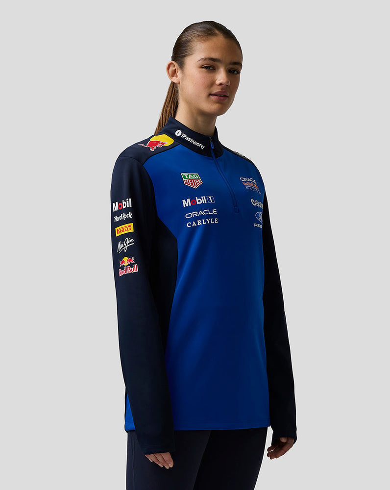 Oracle Red Bull Racing Unisex Teamline Midlayer mit Viertelreißverschluss - Night Sky / Surf The Web
