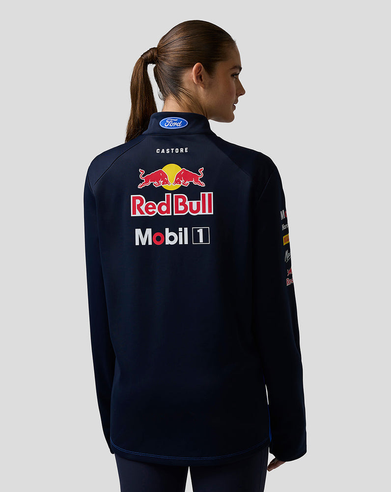 Oracle Red Bull Racing Unisex Teamline Midlayer mit Viertelreißverschluss - Night Sky / Surf The Web