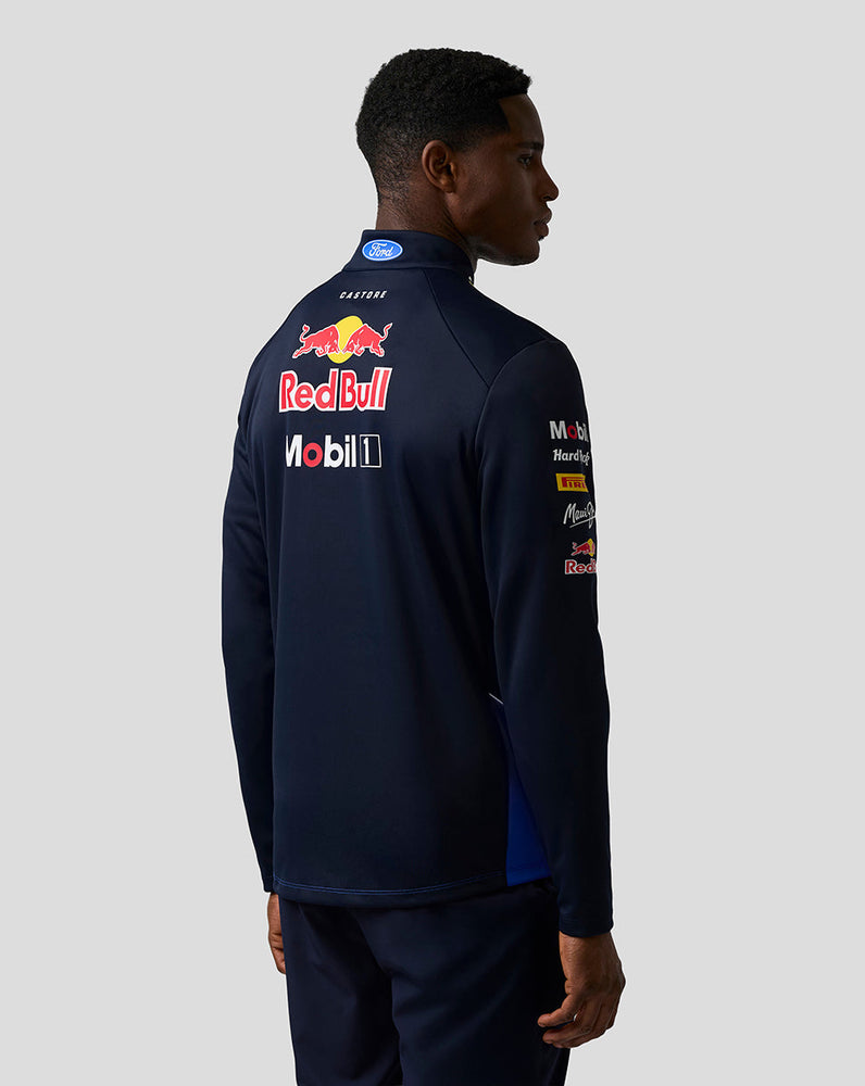 Oracle Red Bull Racing Unisex Teamline Midlayer mit Viertelreißverschluss - Night Sky / Surf The Web