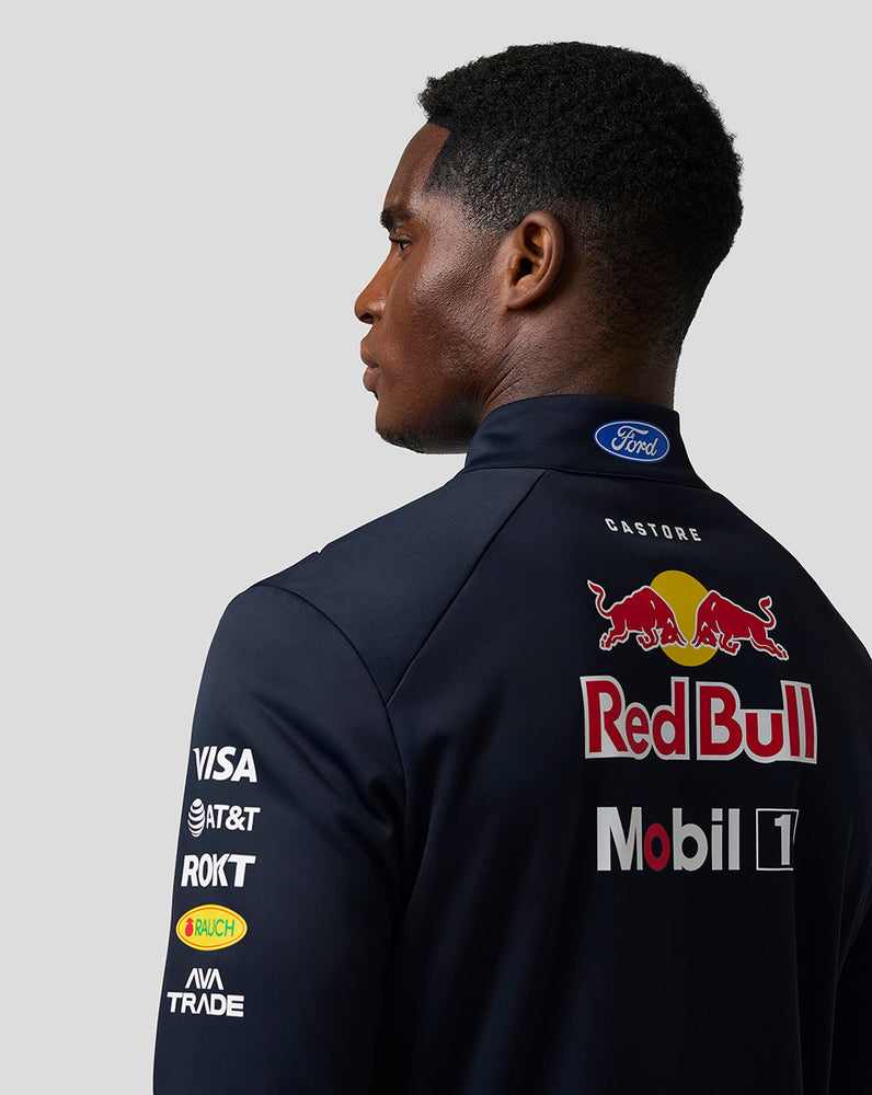 Oracle Red Bull Racing Unisex Teamline Midlayer mit Viertelreißverschluss - Night Sky / Surf The Web