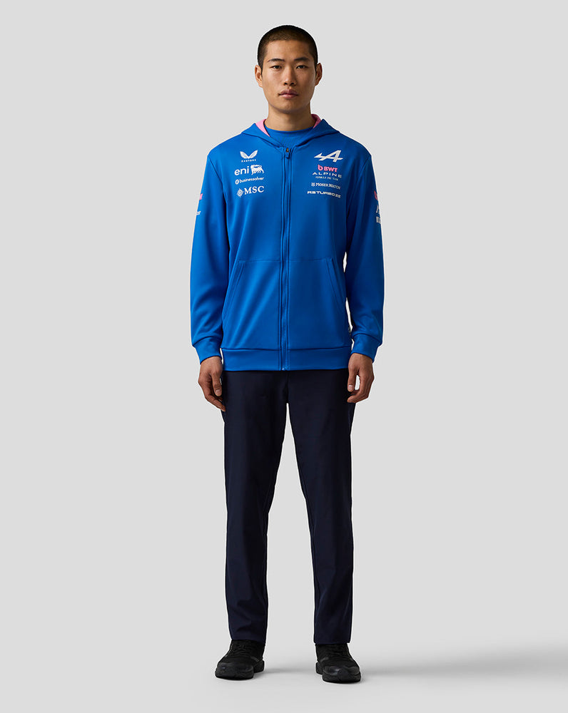 Offizieller Unisex BWT Alpine Formula One Team Kapuzenpulli mit Reißverschluss