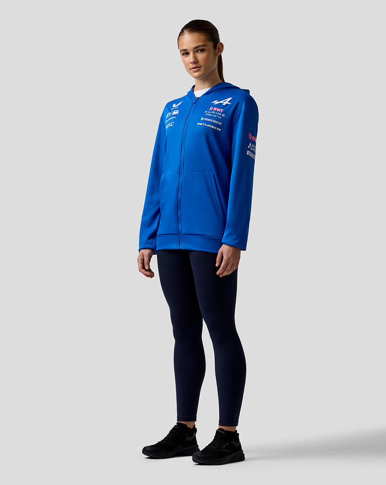 Offizieller Unisex BWT Alpine Formula One Team Kapuzenpulli mit Reißverschluss