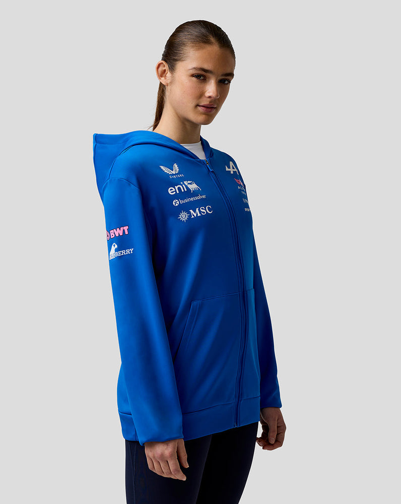Offizieller Unisex BWT Alpine Formula One Team Kapuzenpulli mit Reißverschluss