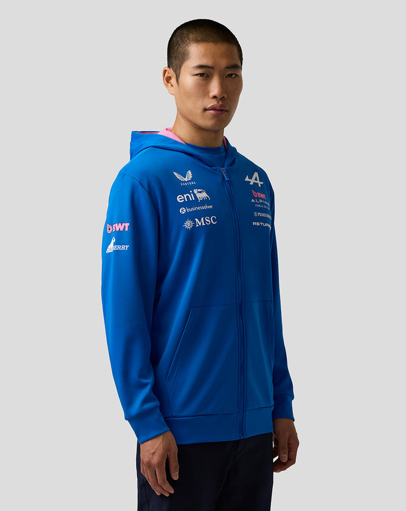 Offizieller Unisex BWT Alpine Formula One Team Kapuzenpulli mit Reißverschluss