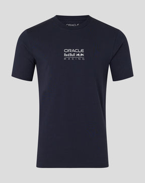Navy blue t-shirt with Oracle Red Bull Racing logo on a gray background
