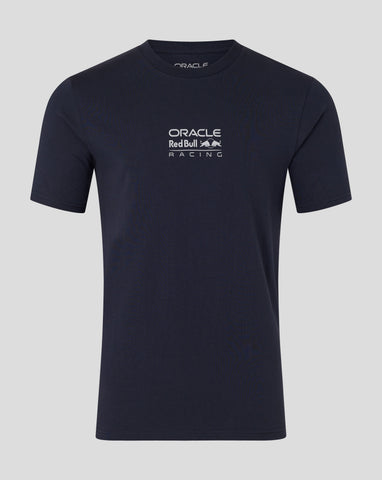 Navy blue t-shirt with Oracle Red Bull Racing logo on a gray background