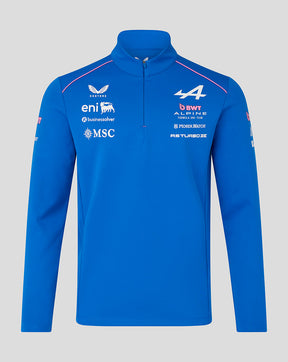 Offizielle Unisex BWT Alpine Formula One Team Midlayer mit Viertelreißverschluss