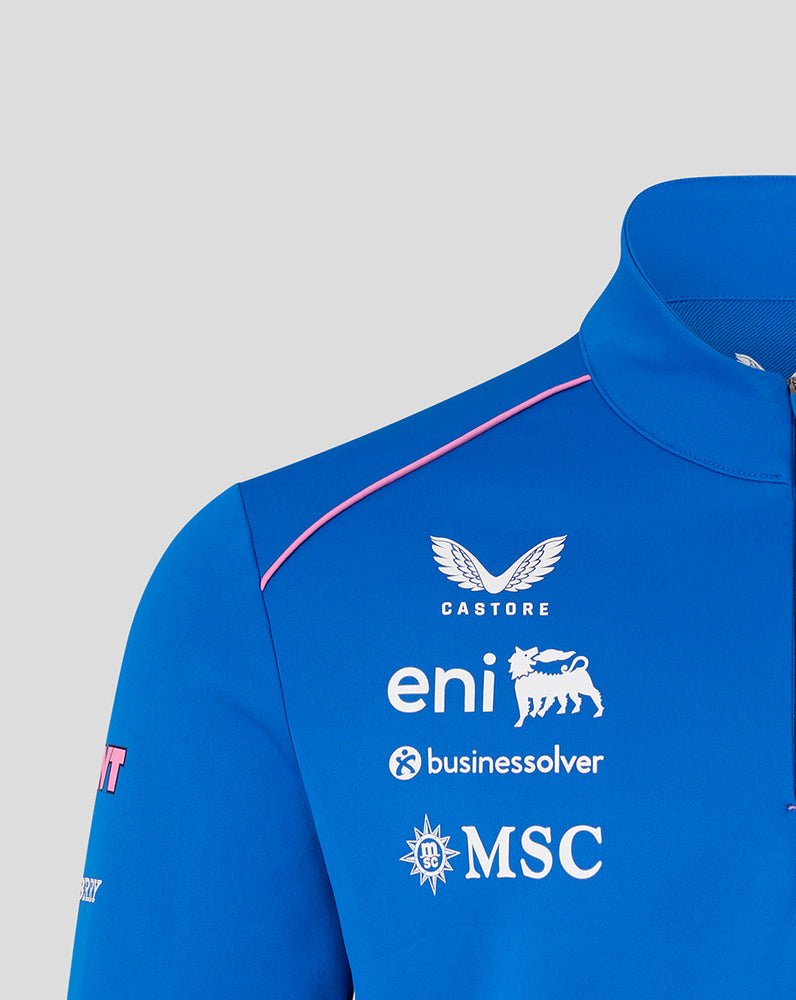 Offizielle Unisex BWT Alpine Formula One Team Midlayer mit Viertelreißverschluss