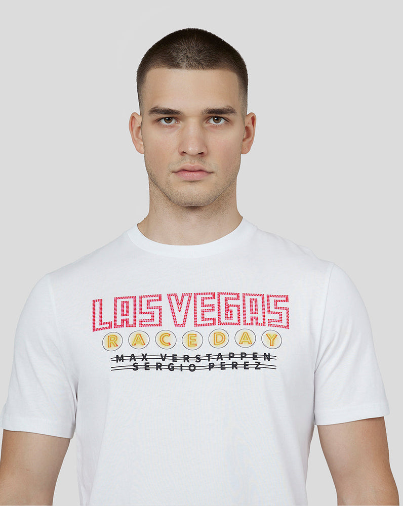 Oracle Red Bull Racing Unisex Korte Mouw T-shirt Las Vegas - Wit