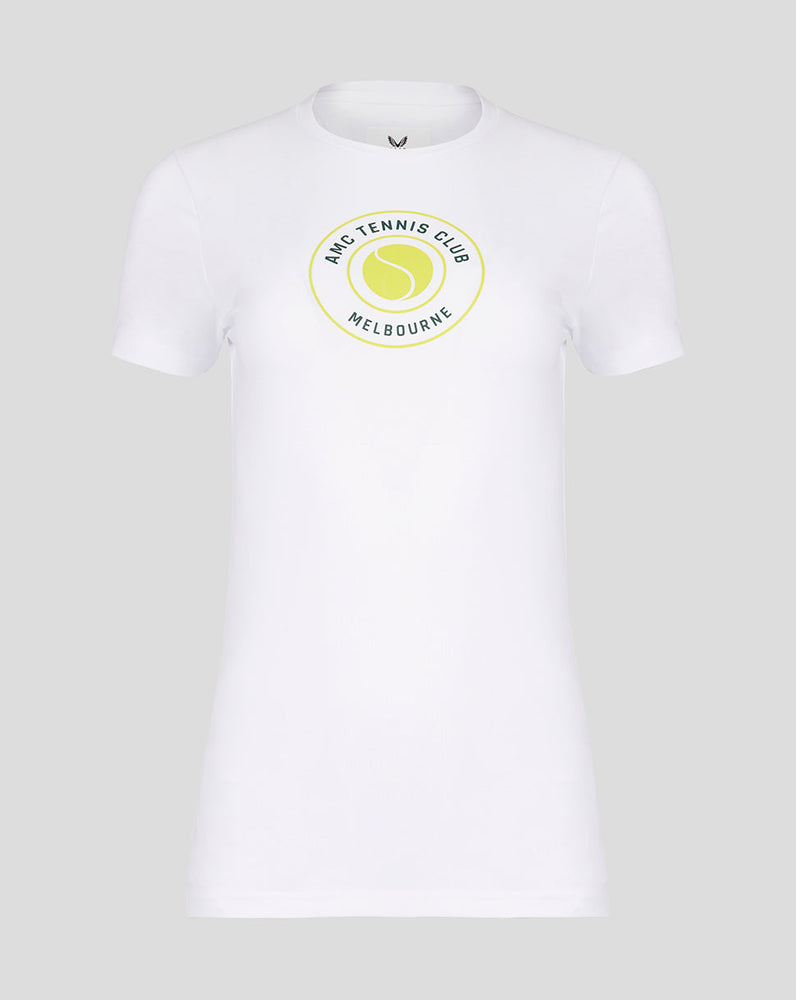 Weißes AMC Melbourne T-Shirt mit Grafikdruck für Damen