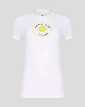 Weißes AMC Melbourne T-Shirt mit Grafikdruck für Damen