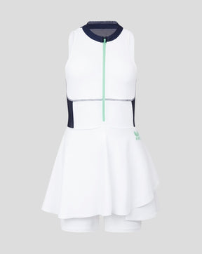 AMC Damen-Tenniskleid – Weiß/Marineblau