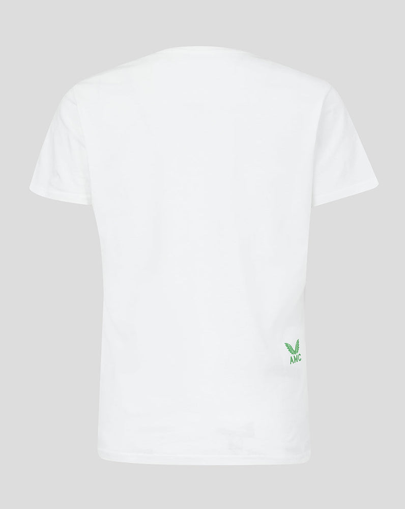 Weißes AMC T-Shirt mit abstraktem Court-Print
