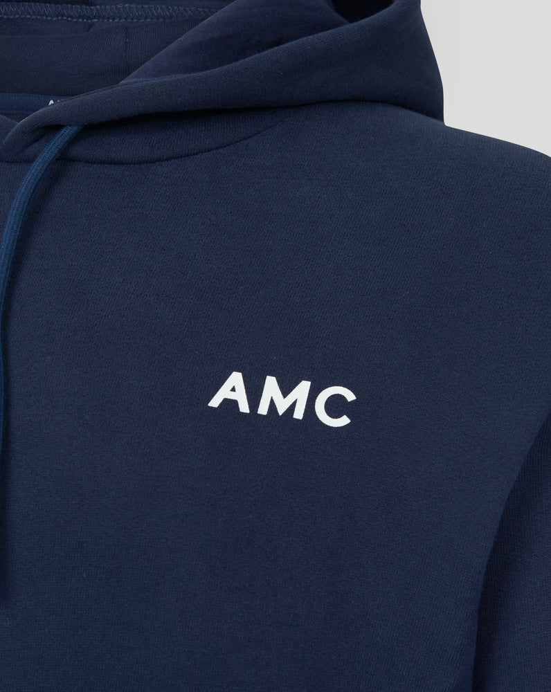 Marinenblau AMC-Hoodie mit Fleece-Rückseite