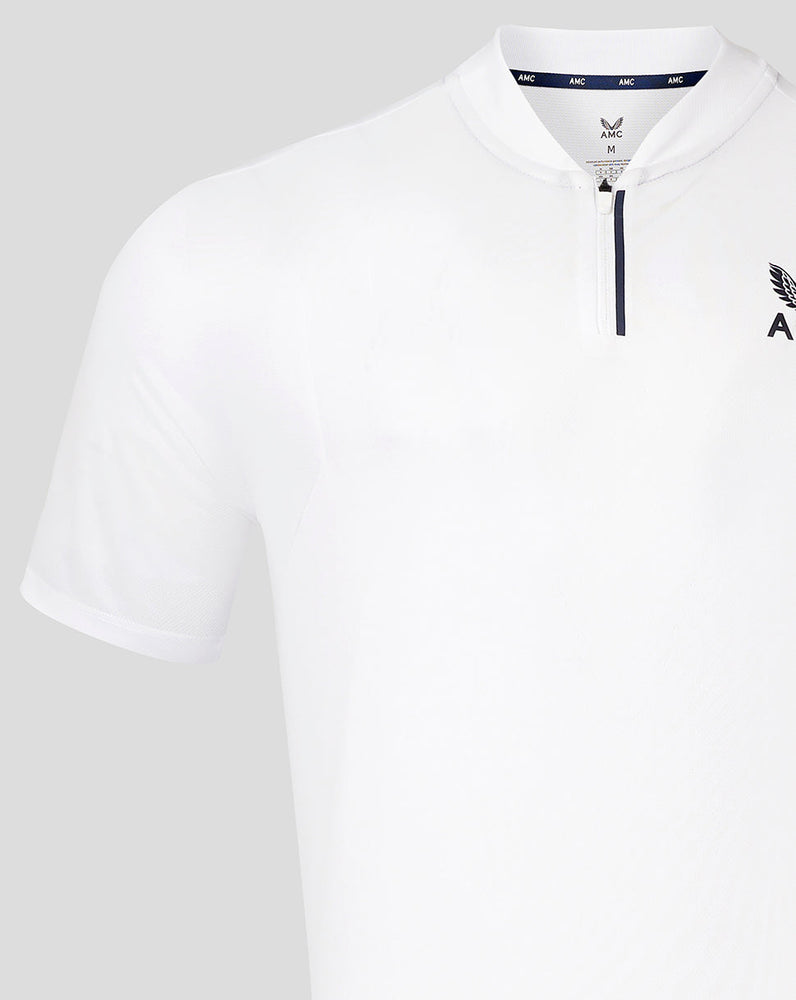 AMC Kurzarm-Aktiv-Poloshirt für Herren – Weiß