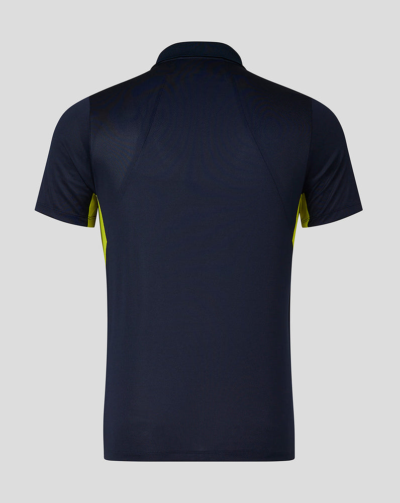 Technisches Kurzarm-Poloshirt von AMC für Herren – Midnight Navy
