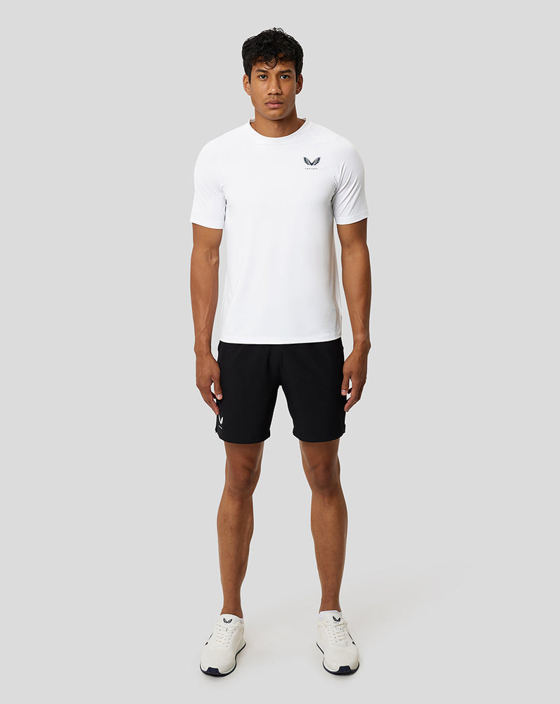 Weißes Active Kurzarm-Trainings-T-Shirt