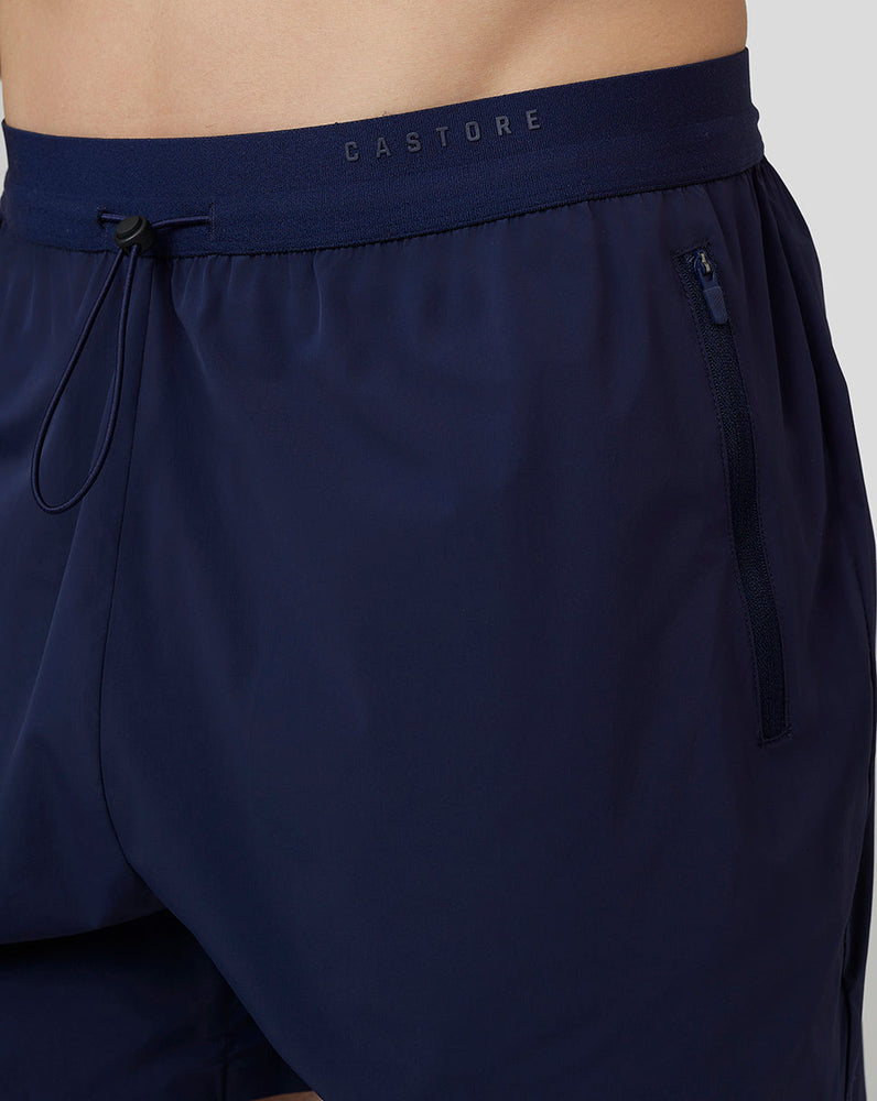 Marineblaue Trailrunning-Shorts