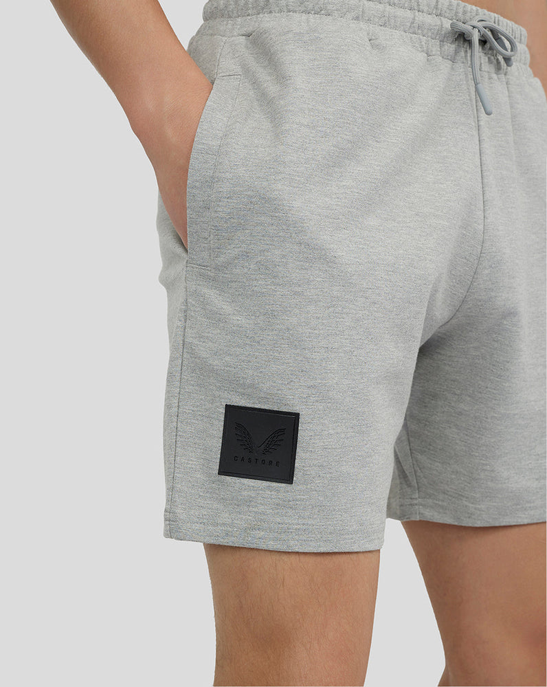 Herren-Sweatshorts mit Logo – Grau meliert