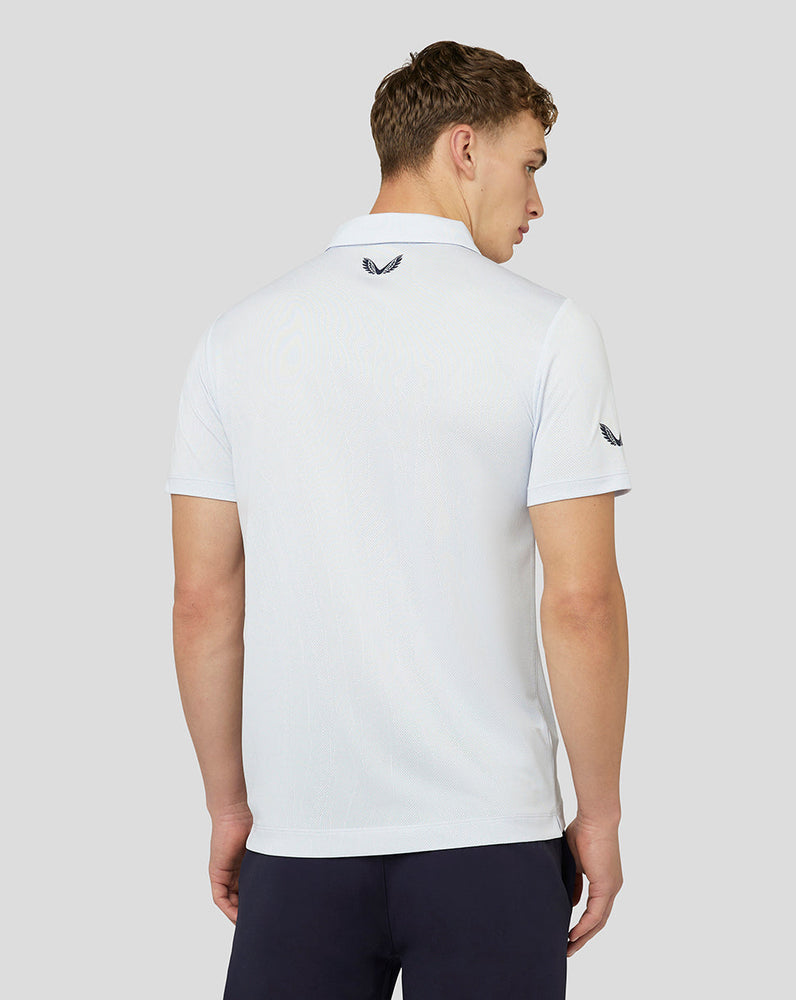 Men's Engineered Knit Polo Top Shirt - White