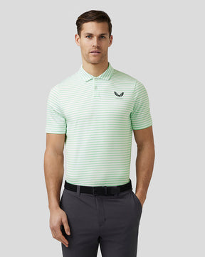 Herren Golf Yarn Dye Stripe Polo – Limette