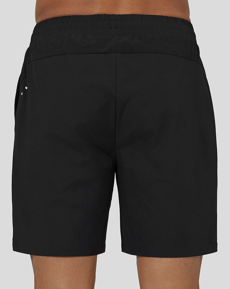 Atmungsaktive, gewebte Active-Shorts für Herren – Schwarz