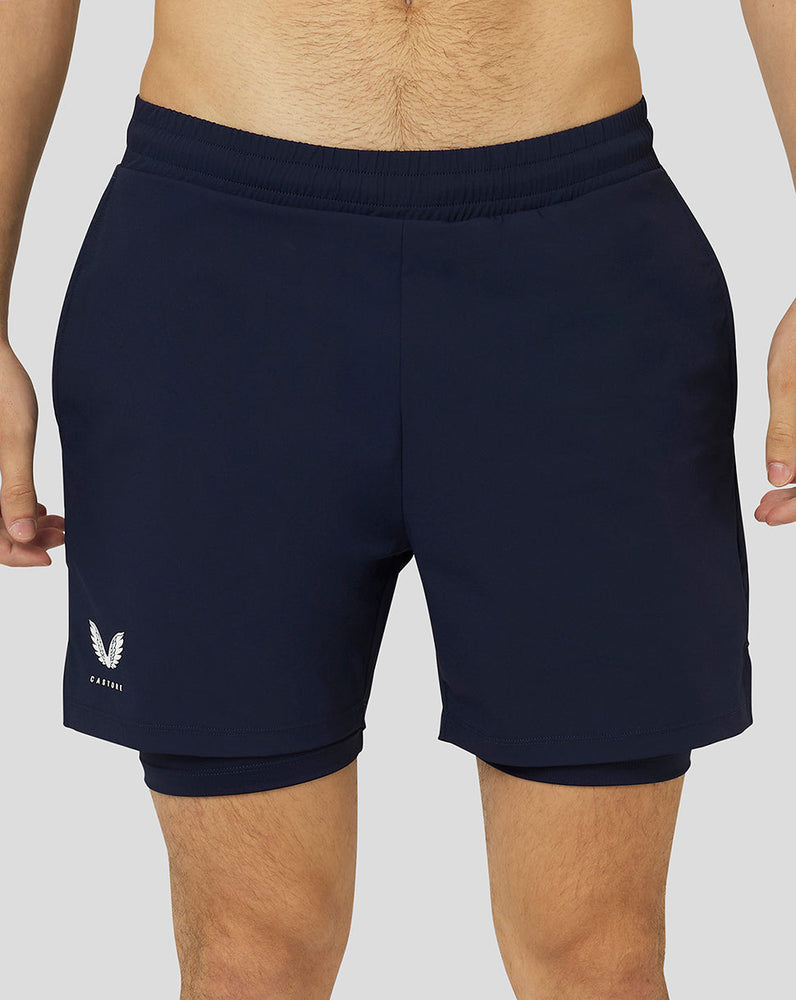 Leichte 2-in-1-Shorts von Apex für Herren – Marineblau
