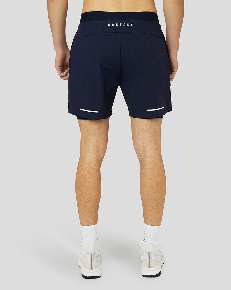 Leichte 2-in-1-Shorts von Apex für Herren – Marineblau