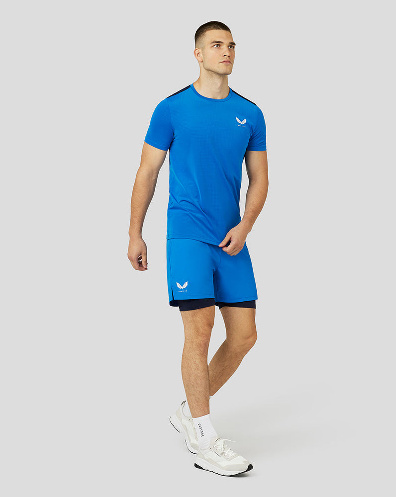 Leichte 2-in-1-Shorts von Apex für Herren – Ultrablau/Navy