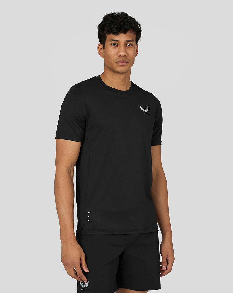 Active Kurzarm-Performance-T-Shirt für Herren – Schwarz