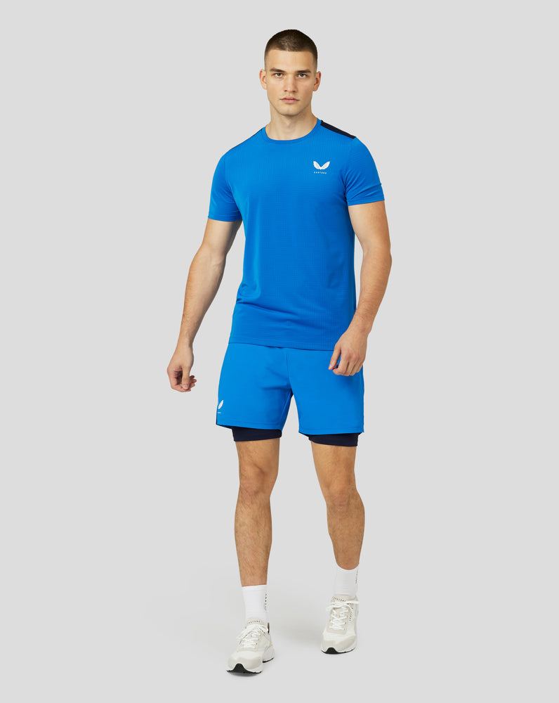 Kurzarm-Active-Mesh-T-Shirt von Apex für Herren – Ultrablau/Navy