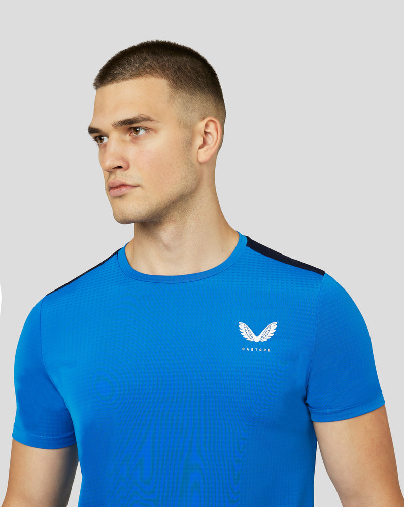 Kurzarm-Active-Mesh-T-Shirt von Apex für Herren – Ultrablau/Navy