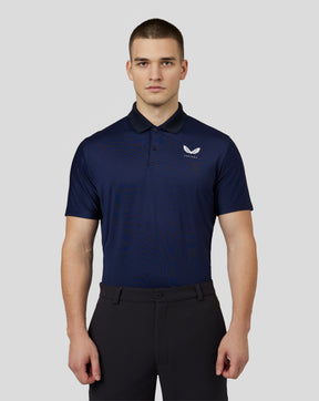 Atmungsaktives Golf-Poloshirt mit kurzen Ärmeln für Herren – Midnight Navy