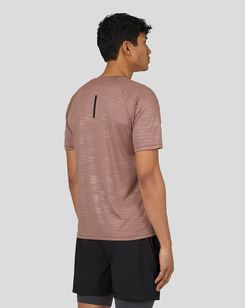 Herren Flow Kurzarm-T-Shirt mit Print – Peach Clay