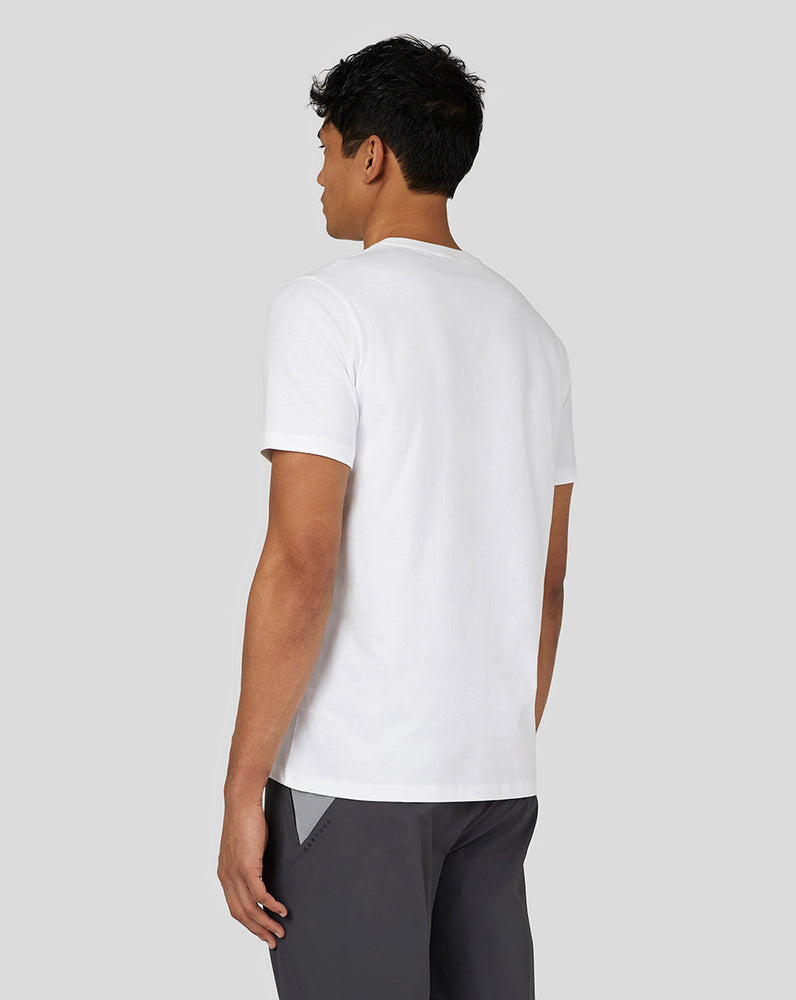 Herren Flex Kurzarm-Web-T-Shirt – Weiß
