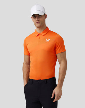 Men's Golf Engineered Knit Polo - Deep Orange
