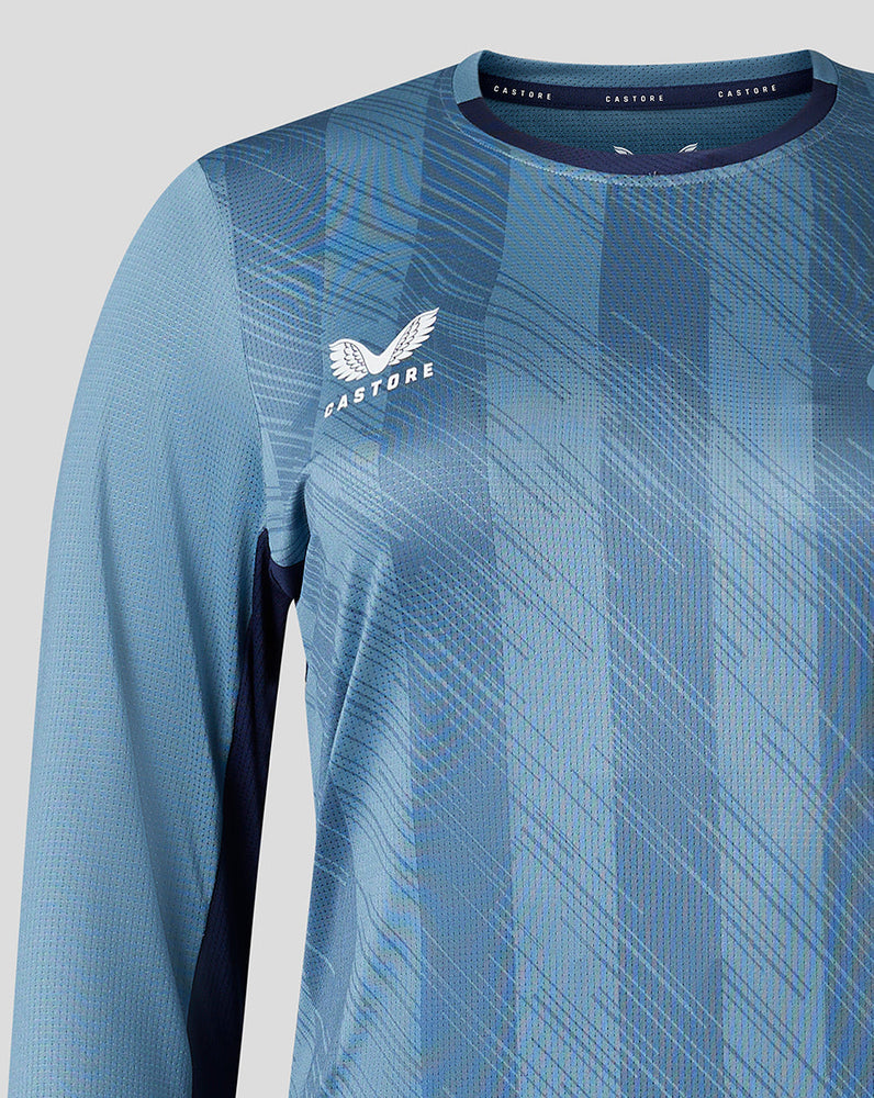 Newcastle Untied Langarm-Trainings-T-Shirt für 23/24-Spielerinnen für Damen – Blau