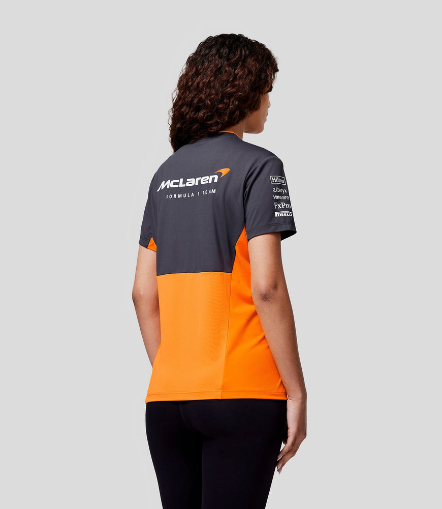 Damen McLaren Offizielles Teamwear Set Up T-Shirt Formel 1 – Papaya/Phantom
